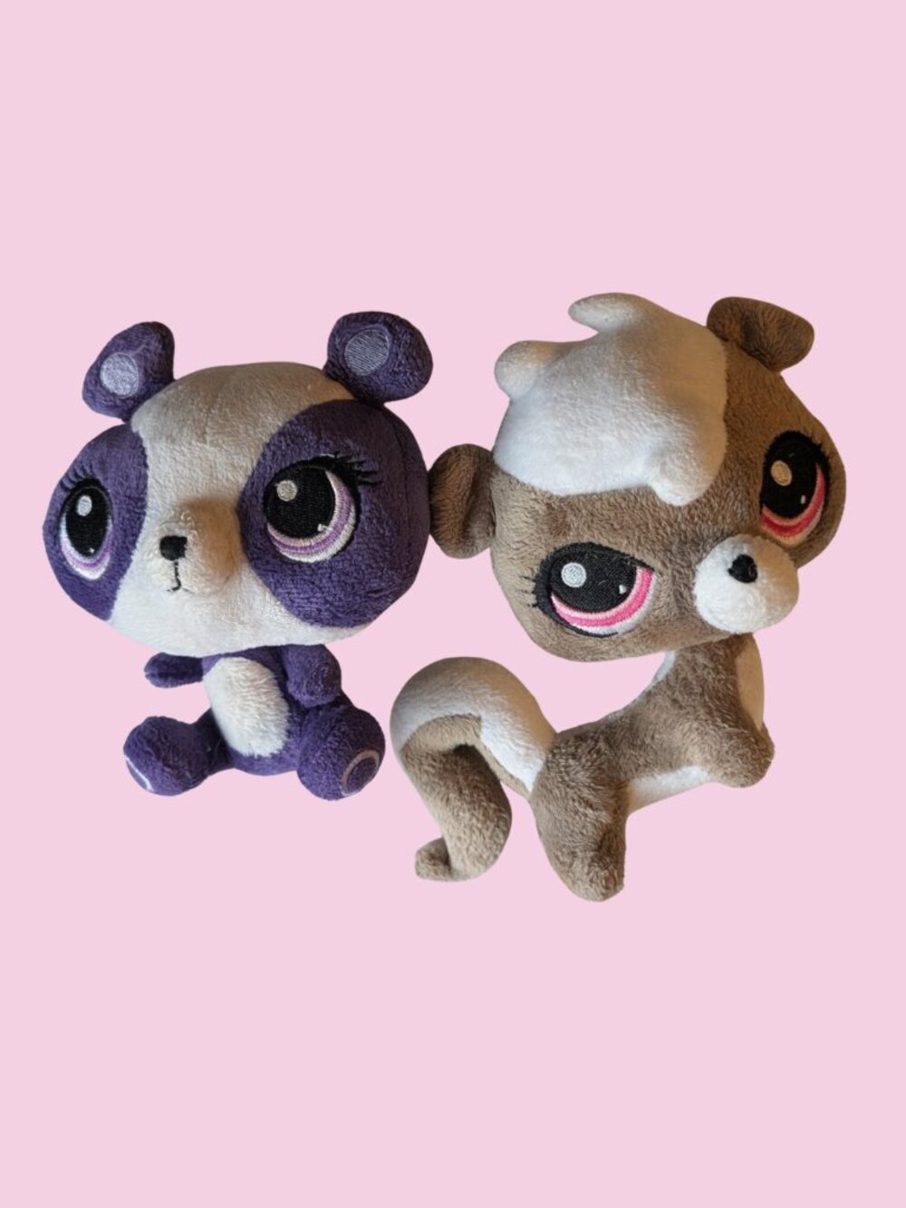 Littlest Pet Shop Plush Duo Set - Penny Ling Panda & Pepper Clark Skunk 6" LPS